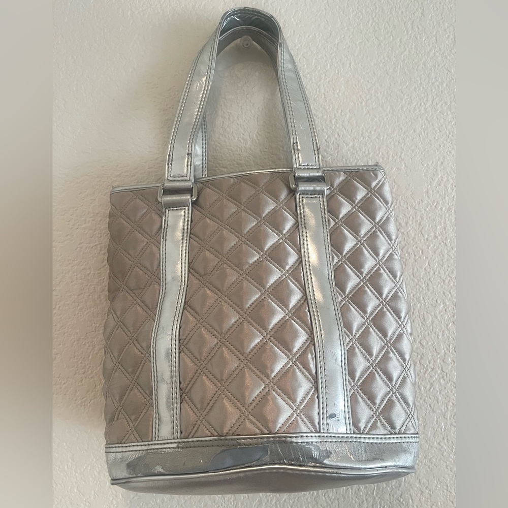 Jacobs by Marc Jacobs Quilted Meltallic Silver Bucket Tote Bag